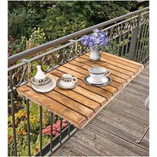 Ahşap Katlanır Balkon Masası