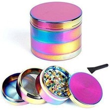 40 mm 4 Katmanlı Renkli Çinko Alaşım Herbal Grinder Baharat Bitki Ot Tütün Öğütücü