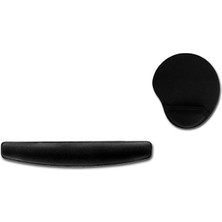 Oval Ergopad Klavye Pad+ Mause Bilek Destekli Ergonomik Klavye Mouse Pad Set Dayanıklı Kolay Yazma, Agrı Kesici Nefes Alabilir Sünger Mouse Klavye Pad SET(440X70X20MM