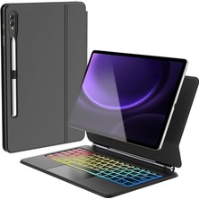 Galaxy Tab S10+ 12.4" ile Uyumlu Magic Keyboard Touchpad Rgb Işıklı Klavyeli Kılıf
