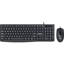 K11 USB Kablolu Ingilizce Q Klavye ve Mouse Seti