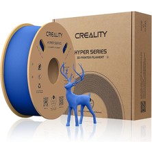Resmi Hyper Pla Filament Mavi 1 Kg, Yüksek Hızlı Baskı Için 3D Yazıcı Filamenti, Dayanıklı ve Dayanıklı, Pürüzsüz, Çıkıntı Performansı Boyutsal Doğruluk +/- 0,03 Mm, 2,3 Lb/makara