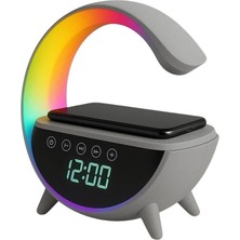 Işıklı Kablosuz Şarjlı Bluetooth Hoparlörlü Alarm Saati – Mükemmel Ses, Işık ve Konfor Tek Bir Cihazda!
