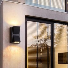 Rodos 7 Watt Modern Duvar LED Aplik 3200K Gün Işığı Çift Yönlü Iç ve Dış Mekan Aplik IP44