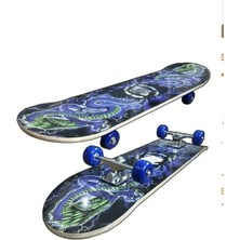 Pvc Tekerlek Unisex 80 cm Ahşap Büyük Boy Kaykay (Renkler Karışıktır) 1510