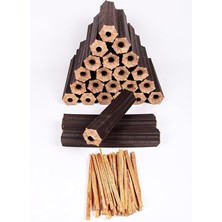 Özel Pres Briket Şömine Odunu 20 kg Çıra Hediyeli