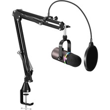 Gamenote GK63 Pro Rgb Gaming Profesyonel Oyuncu Yayıncı Mikrofonu ve Masa Standı