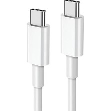 By Deji Hızlı Şarj ve Data Kablosu Type C To Type C Samsung Xiaomi Oppo Reeder Huawei ile Uyumlu 1.2m Beyaz