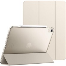 iPad Air 13INÇ M2 ile Uyumlu Kılıf Pu Deri Smart Kalem Bölmeli Standlı Case A2898 A2899 A2908, Gold