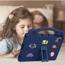Galaxy Tab A9 8.7 Inç X110 X113 X115 X117 Uyumlu Kılıf Tablet Standlı Silikon Çocuklara Özel Unicorn Panda Balık Figürlü Tablet Kılıfı Arkadaki Tutucu Sevimli ve Katlanabilir (Lacivert Tablet Kılıfı)