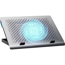 Şok Soğutma Profesyonel Dizüstü Bilgisayar Notebook Soğutucu Laptop Stand Işıklı Oyuncu Laptoplarına Özel Tek Büyük Fanı Ile Hızlı Soğutma 2 USB Giriş S601