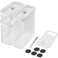 Fresh & Save Cube Seti, Boyut M, 5 Parçalı Saklama Seti, 2 x Küp Saklama Kutusu M, Ölçü Kaşığı, Nfc Etiketleri Dahil
