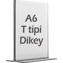 T-Tipi Dikey Şeffaf Föylük Menü Fiyatlık Broşür Etiket Fotoğraflık Albüm Stand Sehpa
