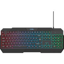 Thunderstrike Rgb Işıklandırma - 1000Hz Polling Rate - Örgü Kablolu Membran Oyuncu Klavyesi