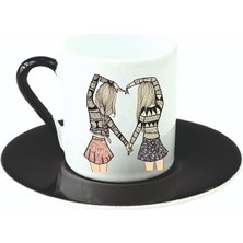 Arkadaşlık Türk Kahvesi Fincanı Siyah Tek Ebat ARL947457593837