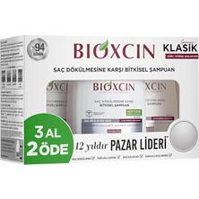 Klasik Bitkisel Kuru ve Normal Saçlar Için 3X300 ml Saç Dökülmesine Karşı Şampuan