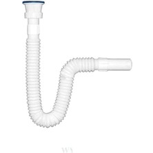 Home Yüksek Kaliteli Çelik Süzgeçli Lavabo Gider Hortumu,pratik Körüklü Sifon,uzun Eviye Gider Borusu (150CM)