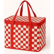 25 Lt Termos Çanta, 33X22X22 cm Piknik ve Kamp Soğutucu Çanta, Suya Dayanıklı Iç Kaplama, Geniş Hacimli Taşınabilir Soğuk Tutucu, Fermuarlı Kapaklı, Izolasyonlu Beslenme Çantası