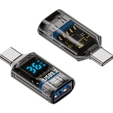 Revolution Type C To USB 3.2 Dönüştürücü 36W Hızlı Şarj 10GBPS Veri Transferi Dijital Ekran Otggm