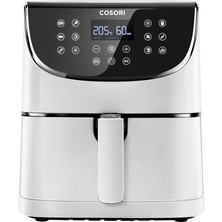 Airfryer 100 Tarif Yemek Kitabı, 1700-WATT Max Xxl 5,5 L Dijital Dokunmatik Hava Fritözleri 11 Ön Ayarlı Fırın, Yağsız Sıcak Ocak, Yapışmaz Sepet, Beyaz