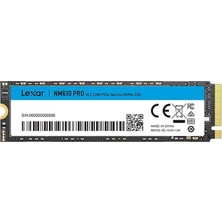 NM610PRO 1 Tb Ssd, M.2 2280 Pcıe GEN3X4 Nvme 1.4 Dahili, 3300 Mb/sn'ye Kadar Okuma, 2600 Yazma, Dizüstü, Masaüstü, Pc'ler Için Dahili 3D Nand Flash Katı Hal Sürücüsü