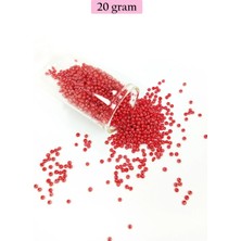 Venüs Shopping Dökme Cam Kum Boncuk (11/0) 2 mm - 20 Gram -  Kırmızı - BNC004