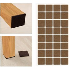 Mobilya Keçesi,kendinden Yapışkanlı Zemin Koruyucu Kahverengi (25X25MM)