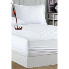 Sıvı Geçirmez Alez - Tek-Çift Kişilik - %100 Pamuk - Kapitoneli - Fitted (Yatağı Saran) - Yatak Koruyucu Çarşaf (160 x 200)