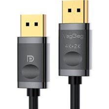 4K/60Hz 2K/165Hz Displayport V1.2 Kablo 1.5 Metre