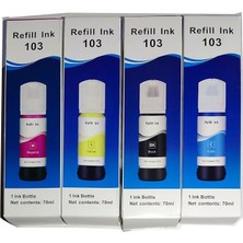 Epson ile Uyumlu Ecotank L3251 Mürekkep Muadil Set 4 Renk Takım