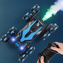 Oyuncak 2.4 Ghz Uzaktan Kumandalı Full Fonksiyon Drift Atan 8 Teker Buharlı Akrobat Araba (Kırmızı ve Mavi Iki Renk Seçeneği) (Mavi)