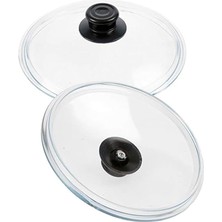 Tencere ve Tavalar Için Cam Tencere Kapağı Yüksek Isıya Ocak + Fırına Dayanıklı Pyrex Cam Kapak
