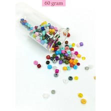 Venüs Shopping Dökme Cam Kum Boncuk Büyük Boy (6/0) 4 mm - 60 Gram - Karışık Renkli - BNC132