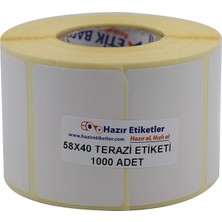 Etiketler , Hazır Al Hızlı Al Eko Termal Etiket 58MM x 40MM Ruloda 1000 Adet 40MM Kuka Çapında Direk Termal Transfer Etiketi