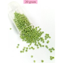 Venüs Shopping Dökme Cam Kum Boncuk (8/0) 3 mm - 20 Gram - Çimen Yeşili - BNC152