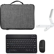 Ipad 6-7-8-9 Nesil 10.2 Inch Tablet Çanta + Bluetooth Klavye + Mouse + Tablet Standı - AL8112