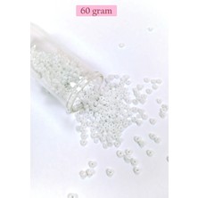 Venüs Shopping Dökme Cam Kum Boncuk (8/0) 3 mm - 60 Gram - İnci Beyaz - BNC186