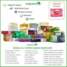 Mena Rise Organicsun Doğal Gül Sabunu 140 gr Tüm Cilt Tipleri Için Onarıcı Besleyici Natural
