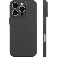 Mena Rise Ggm Aksesuar 16 Pro Max ile Uyumlu First Silikon Kılıf Ince Yapılı Mat Dış Yüzeyli Tam Koruma Sağlayan Kamera Korumalı Kılıf (Siyah)