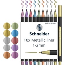 Paint-It Metallicliner 020 (Çizgi Kalınlığı 1-2 Mm, Yüksek Metalik Mürekkep, Hızlı Kurur,%88 Biyo Bazlı Plastik Gövde) 10 Adet, Çeşitli