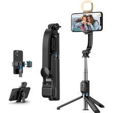 C01S Çok Amaçlı Işıklı Selfie Çubuğu Masa Üstü Tripod Kumandalı Selfie Dolgu Işığı Dahil 107 cm