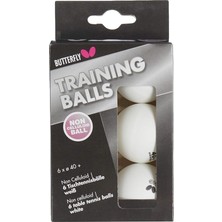 Butterfly Traınıng Balls 40+ (6lı Kutu-Beyaz) Beyaz Unisex Masa Tenisi Topu