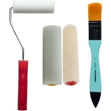 Iz Bırakmayan Ipek Fırça Parmak Kadife Rulo Fırça Seti 10CM Tek Ebat Unisex