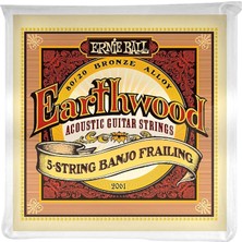 Ball P02061 Earthwood 5-String Banjo Frailing Loop End 80/20 Bronz Akustik Gitar Dizeleri, 10-24 Gauge