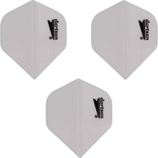 Set (15 Adet) Dartsan Dart Flight-Flayt. 100 Micron Pet Beyaz