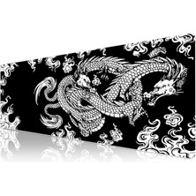 Pro - 10 Farklı Model Dikişli Kenar 90X40 cm Oyuncu Gaming Mouse Pad (Dragon Knot, 90X40 Cm)