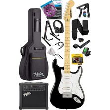 RPH-40WB-25AMP Siyah Beyaz 25W Şarjlı Bt Amfili Elektro Gitar Seti Hsh Manyetik Maple Klavye