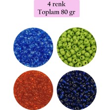 Venüs Shopping Dökme Cam Kum Boncuk (8/0) 3 mm - 4 Renk - Toplam 80 Gram - BNC421