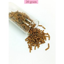 Venüs Shopping Uzun Boru Kesme Boncuk Çap 2mm Uzunluk 10 mm - 20 Gram - Koyu Altın - BNC226