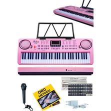 Mide PS-1500PK 61 Tuşlu Org Pembe Renk Başlangıç İçin Adaptör ve Mikrofon ile 100 Ses 100 Ritim